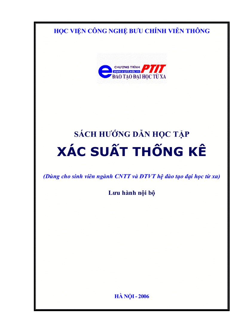 Giáo trình tài liệu đề thi môn xác suất và thống kê toán