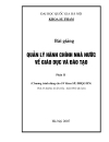 Quản lý hành chính nhà nước về giáo dục và đào tạo