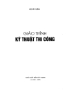 Giáo trình kỹ thuật thi công công trình xây dựng