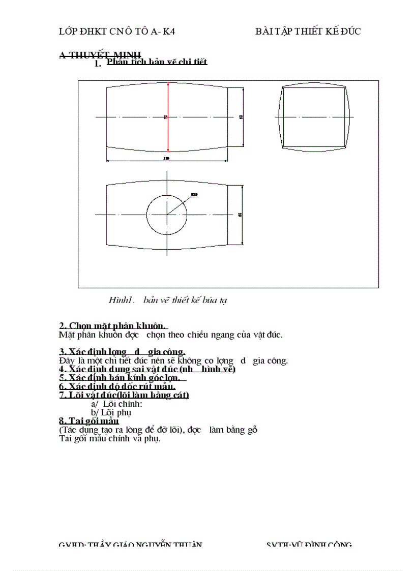Bài tập lớn thiết kế đúc