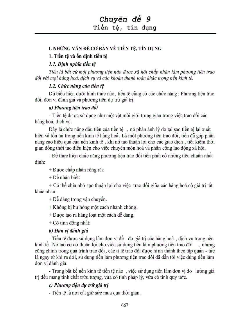 Ôn thi CPA 2009 môn Tiền tệ tín dụng