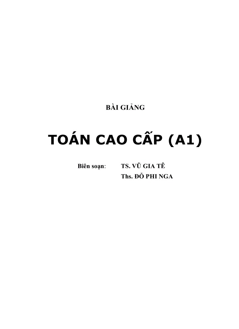 Toán cao cấp