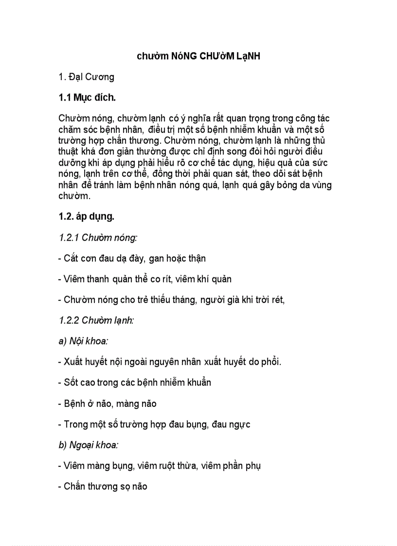 Chườm nóng chườm lạnh