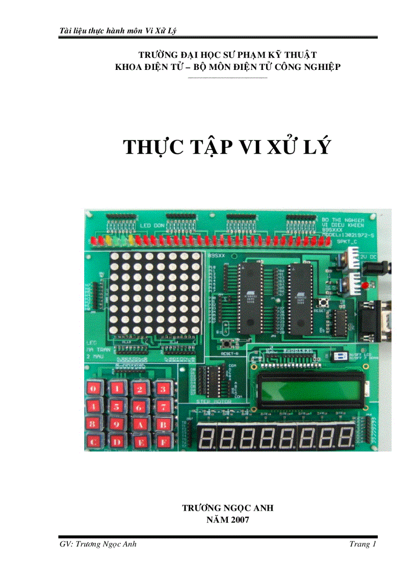 Báo cáo thục tập vi xử lí