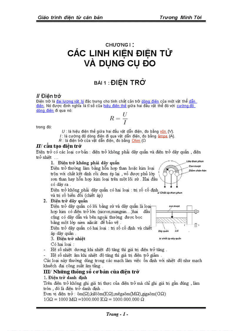 Tài liệu điện tử căn bản