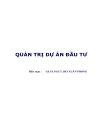 Quản trị dự án đầu tư