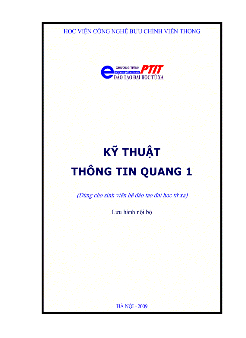 Kỹ thuật thông tin quang 1