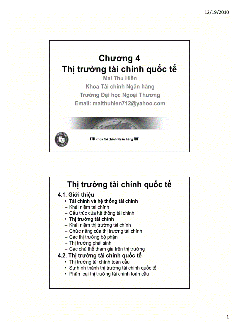 Thị trường tài chính quốc tế