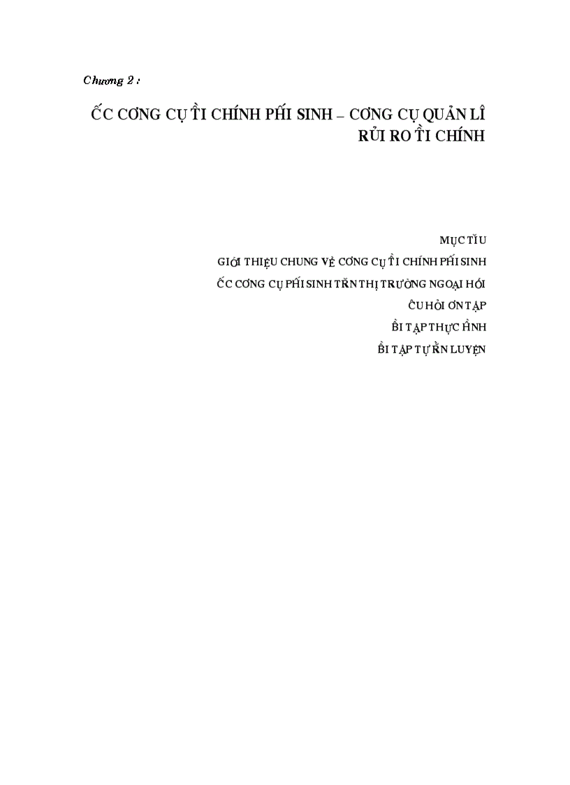 Các công cụ tài chính phái sinh công cụ quản lý rủi ro tài chính