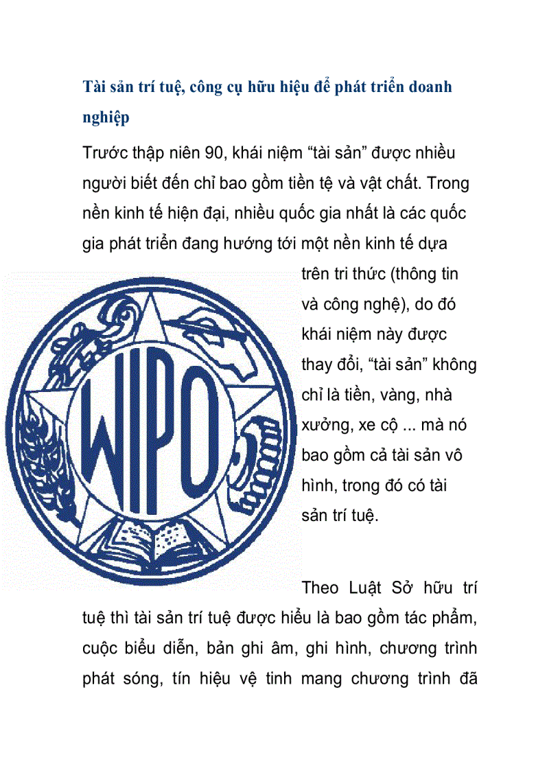 Tài sản trí tuệ công cụ hữu hiệu để phát triển doanh nghiệp