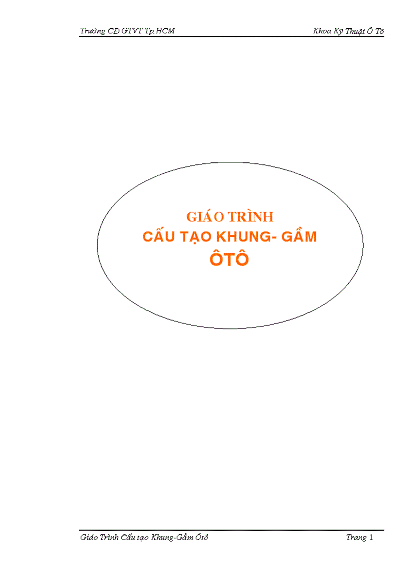 Giáo trình cấu tạo khung gầm ôtô