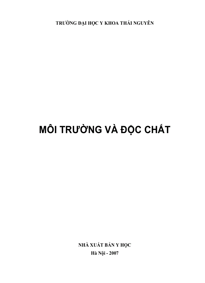 Môi trường và độc chất