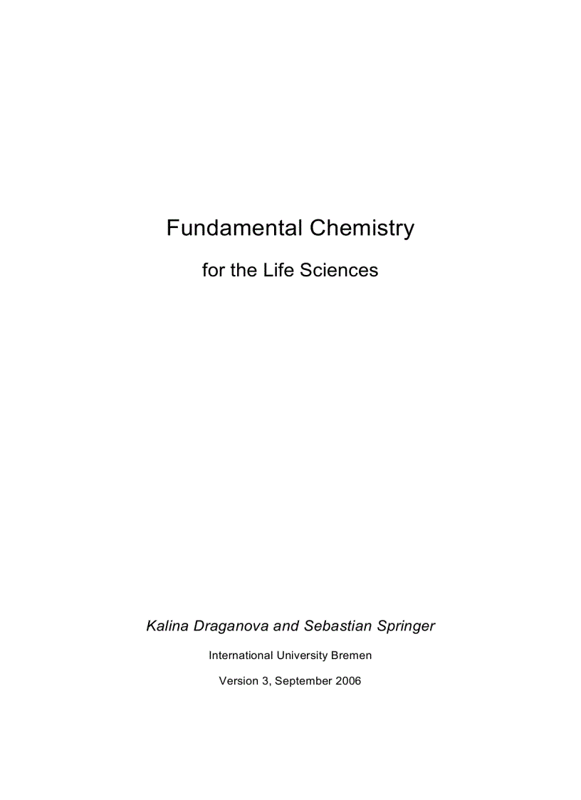 Fundamental Chemistry