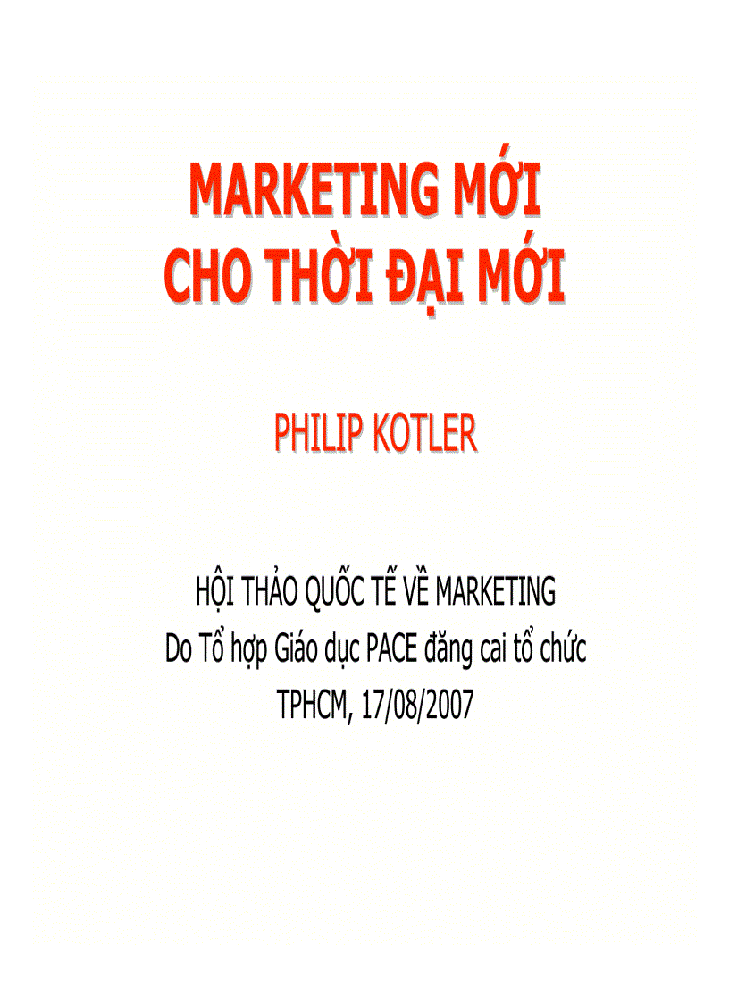 Marketing mới cho thời đại mới