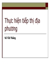 Thực hiện marketing địa phương