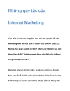 Những quy tắc của Internet Marketing