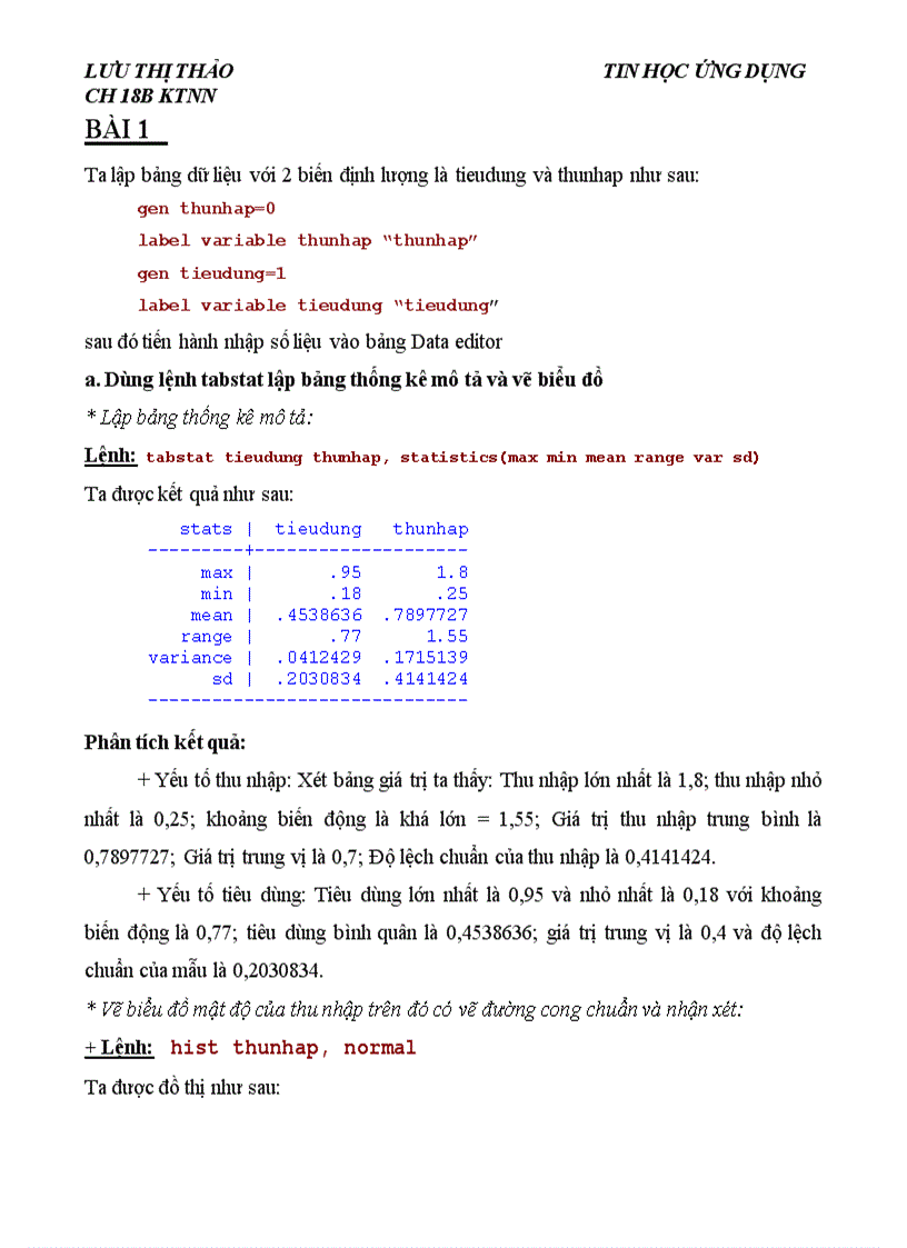 Bài tập tin học ứng dụng