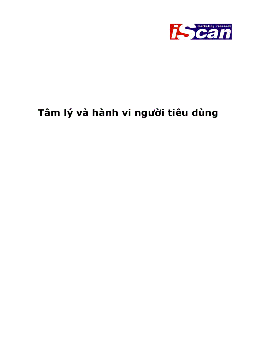 Tâm lý và hành vi người tiêu dùng