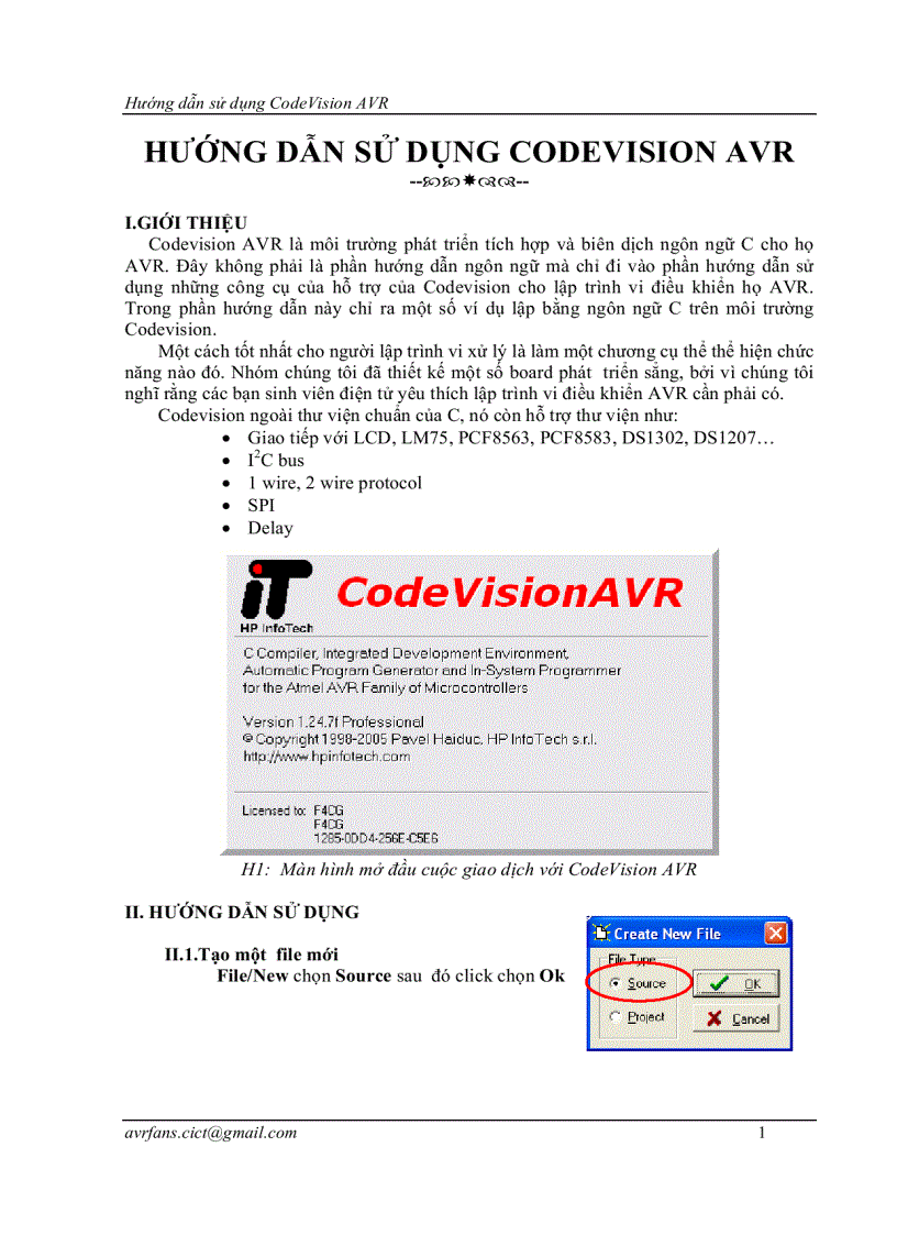 Hướng dẫn CodeVisionAVR