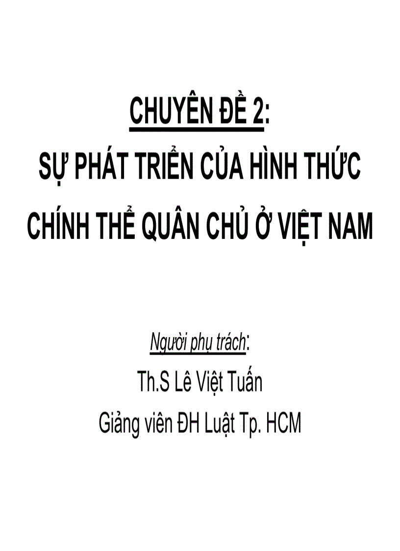 Sự phát triển của chính thể quân chủ ở Việt Nam