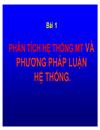 Bài giảng Phân tích hệ thống môi trường