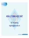 Hoá lý sinh học đất