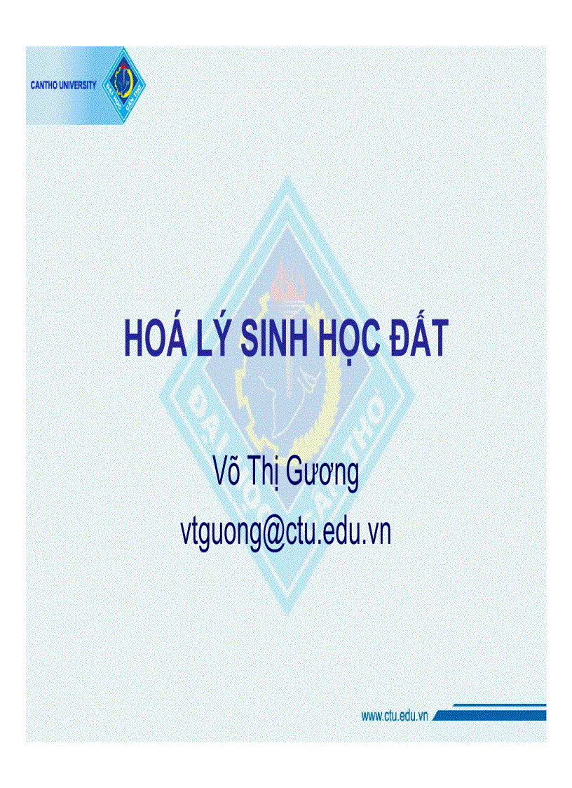 Hoá lý sinh học đất