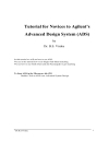 Tutorial for Novices to Agilent s Advanced Design System ADS
