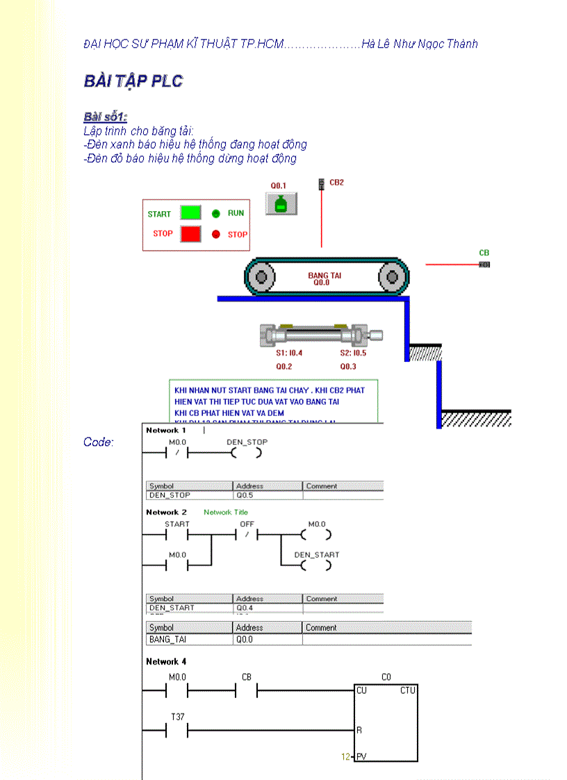 Bài tập PLC có mô phỏng