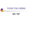 Ngân hàng trắc nghiệm tài chính tiền tệ và bài tập toán tài chính