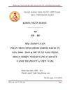 Phân tích tình hình chính sách tỷ giá 2008 2010 đề xuất giải pháp hoàn thiện nhằm nâng cao sức cạnh tranh của việt nam