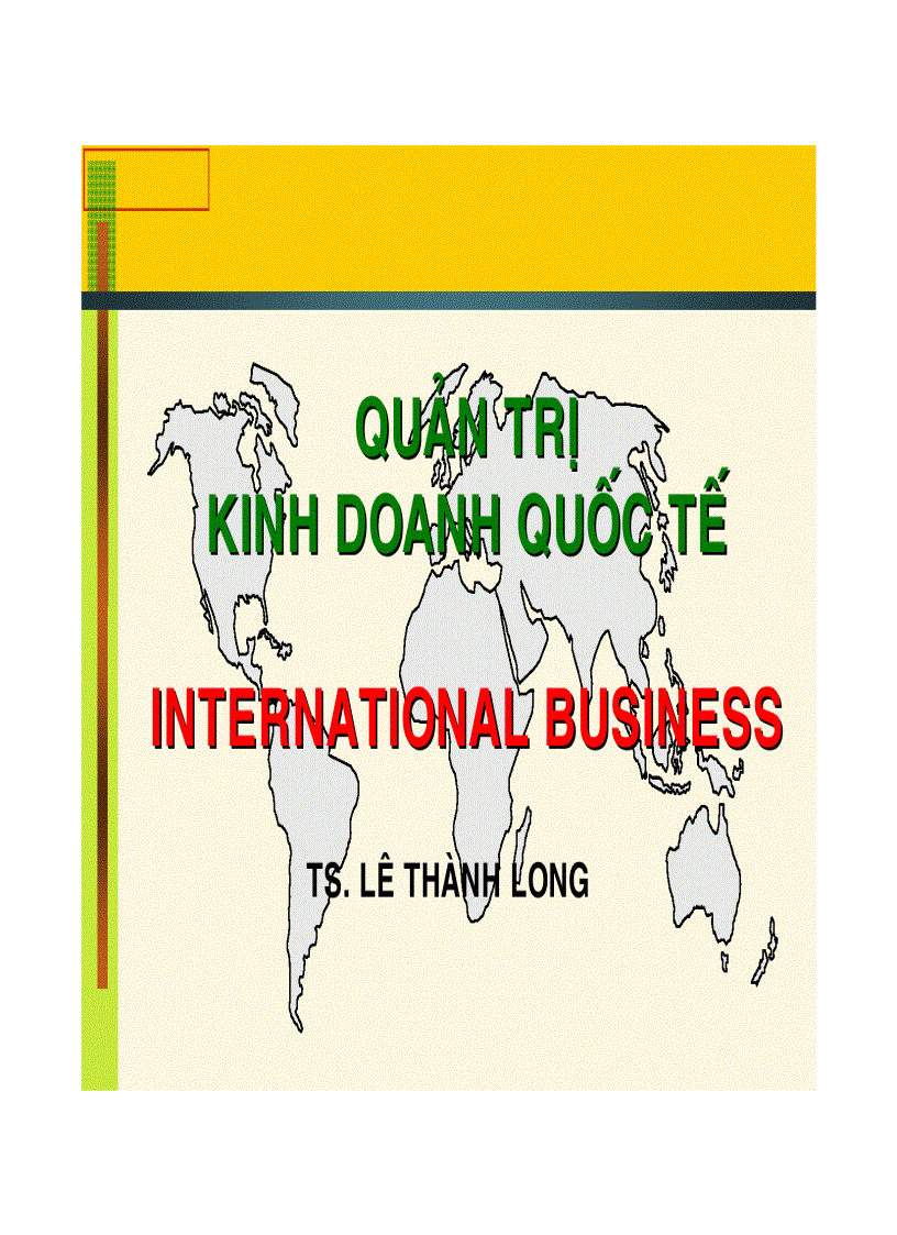 Tài liệu Quản Trị kinh Doanh Quốc Tế