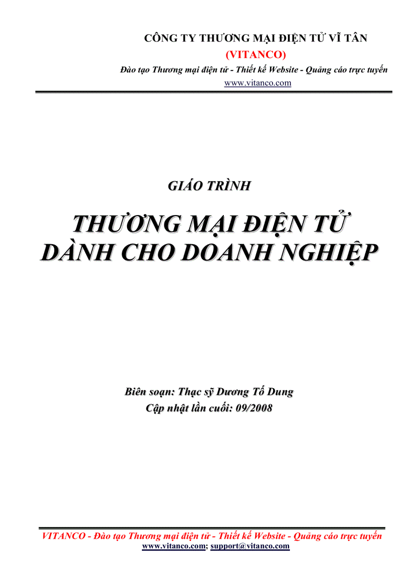 Giáo trình Thương Mại Điện Tử dành cho Doanh Nghiệp