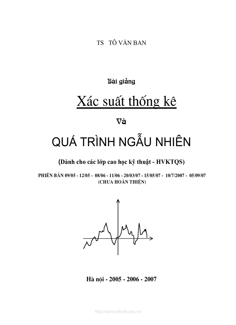 CAO HỌC Xác suất thống kê và Quá trình ngẫu nhiên