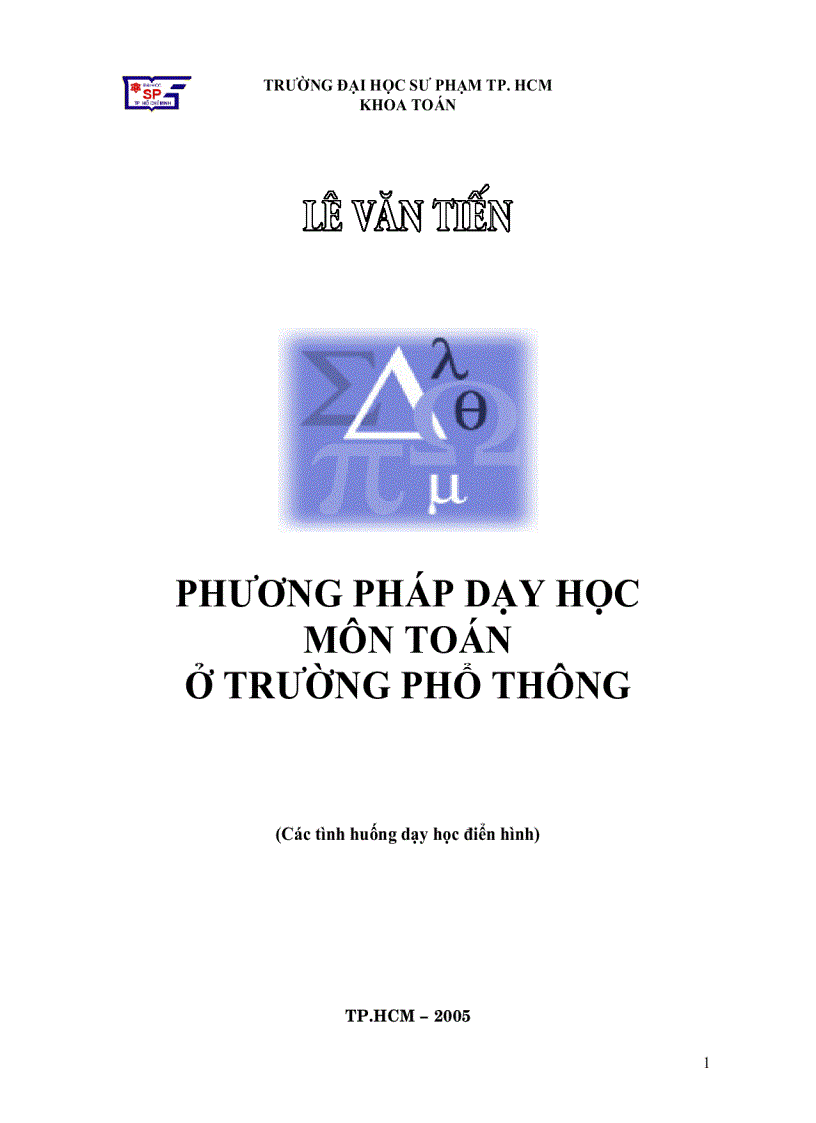 Phương pháp dạy học môn toán ở trường phổ thông