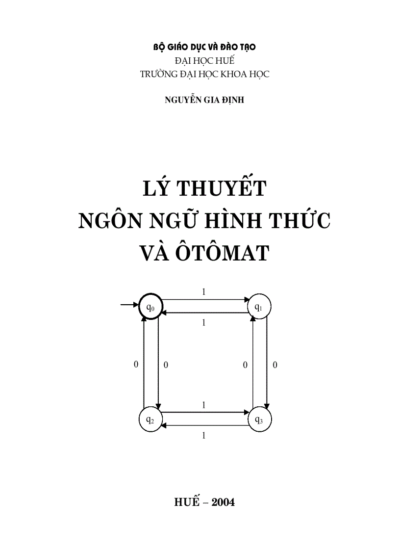 Giáo trình Lý thuyết ngôn ngữ hình thức và Otômat