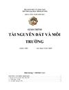 Giáo trình tài nguyên đất và môi trường