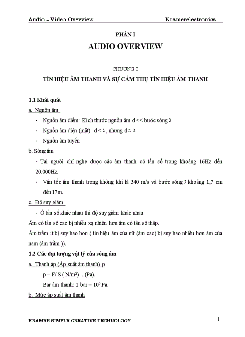 Audio Video Overview Kramerelectronics
