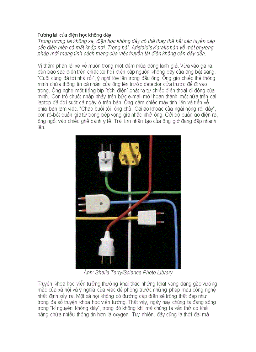 Tương lai của điện học không dây