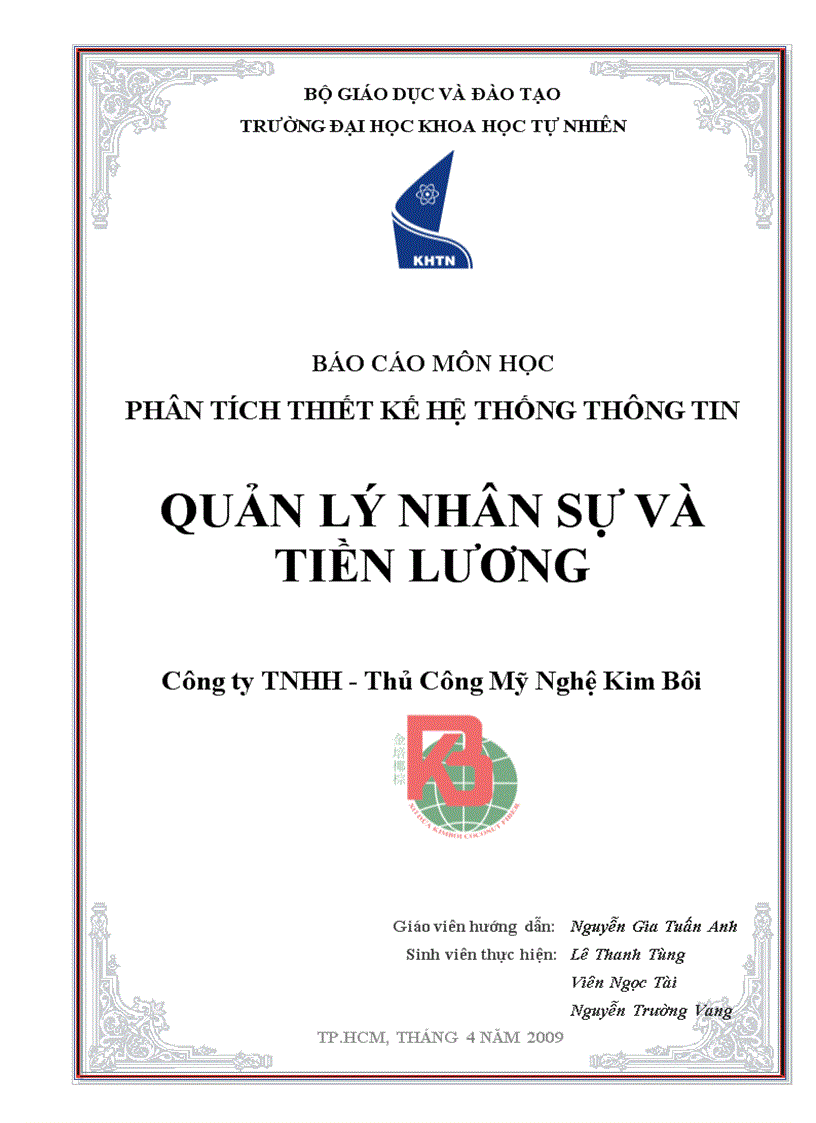 Quản lý nhân sự và tiền lương