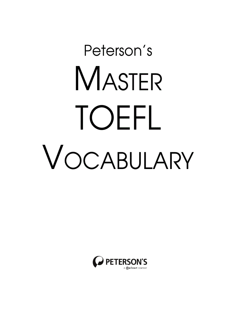 Master Toefl Vocabulary 208 trang dành riêng cho ngừoi học toefl