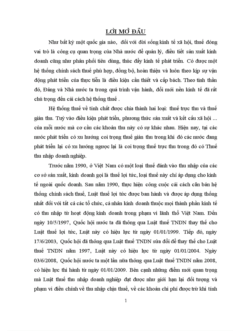Một số vấn đề pháp lý cơ bản về thuế thu nhập doanh nghiệp ỏ Việt Nam thực trạng và phương hướng hoàn thiện