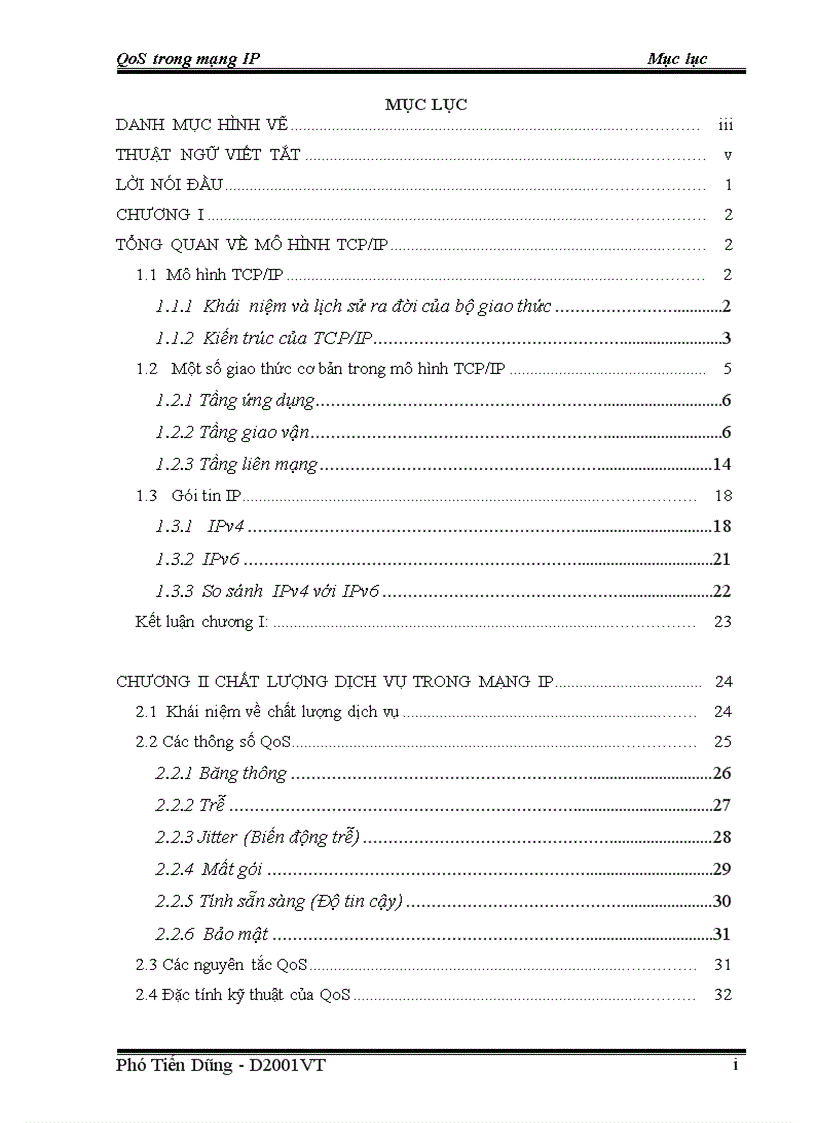 Nghiên cứu chất lượng dịch vụ trong mạng ip