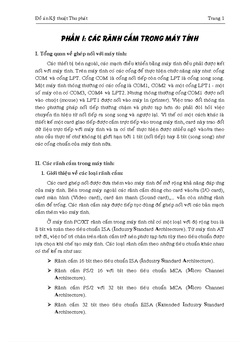 Card giao tiếp máy tính