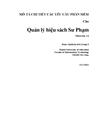 MÔ TẢ CHI TIẾT CÁC YÊU CẦU PHẦN MỀM Cho Quản lý hiệu sách Sư Phạm