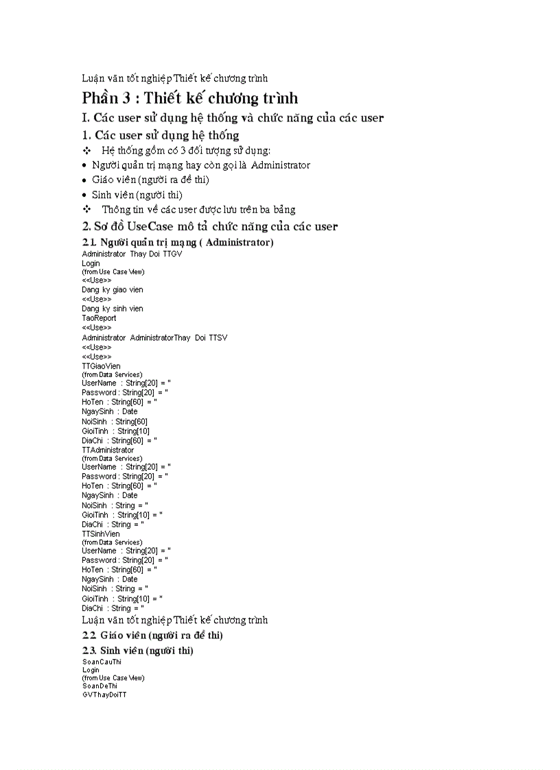 Luận văn tốt nghiệp thiết kế chương trình