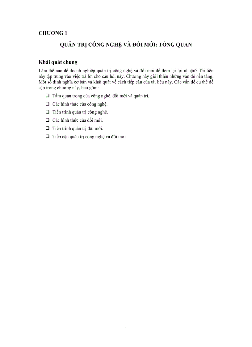 Tài liệu về Quản trị và đổi mới công nghệ 1