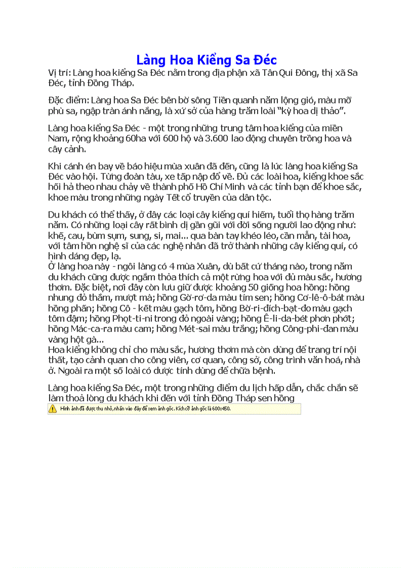 Tìm hiểu về Làng Hoa Kiểng Sa Đéc