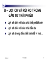 Slide Phân tích và đầu tư trái phiếu