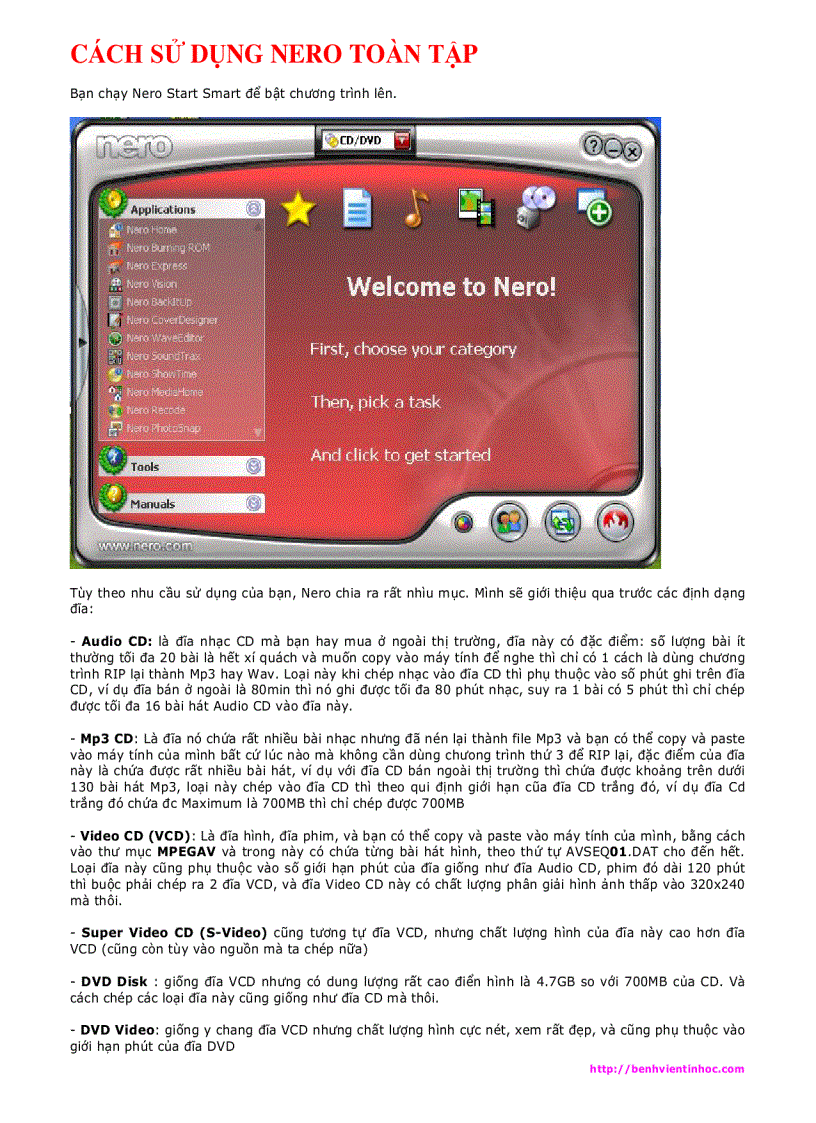 Sử dụng Nero toàn tập